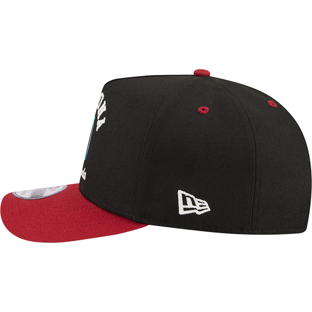 MLB Arizona Diamondbacks New Era Arched 9FIFTY A-Frame Snapback Hat - Black - Image 4