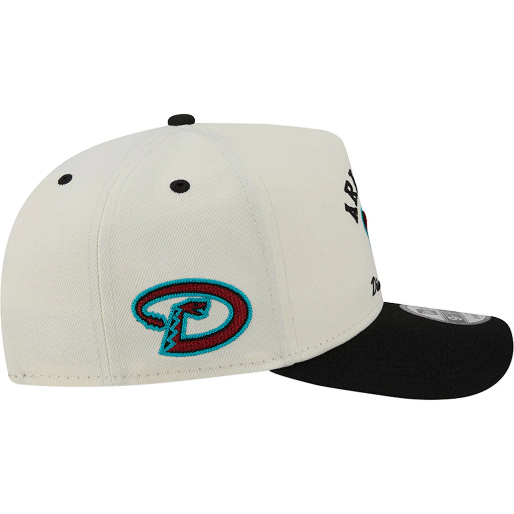 MLB Arizona Diamondbacks New Era Arched 9FIFTY A-Frame Snapback Hat - Cream - Image 5