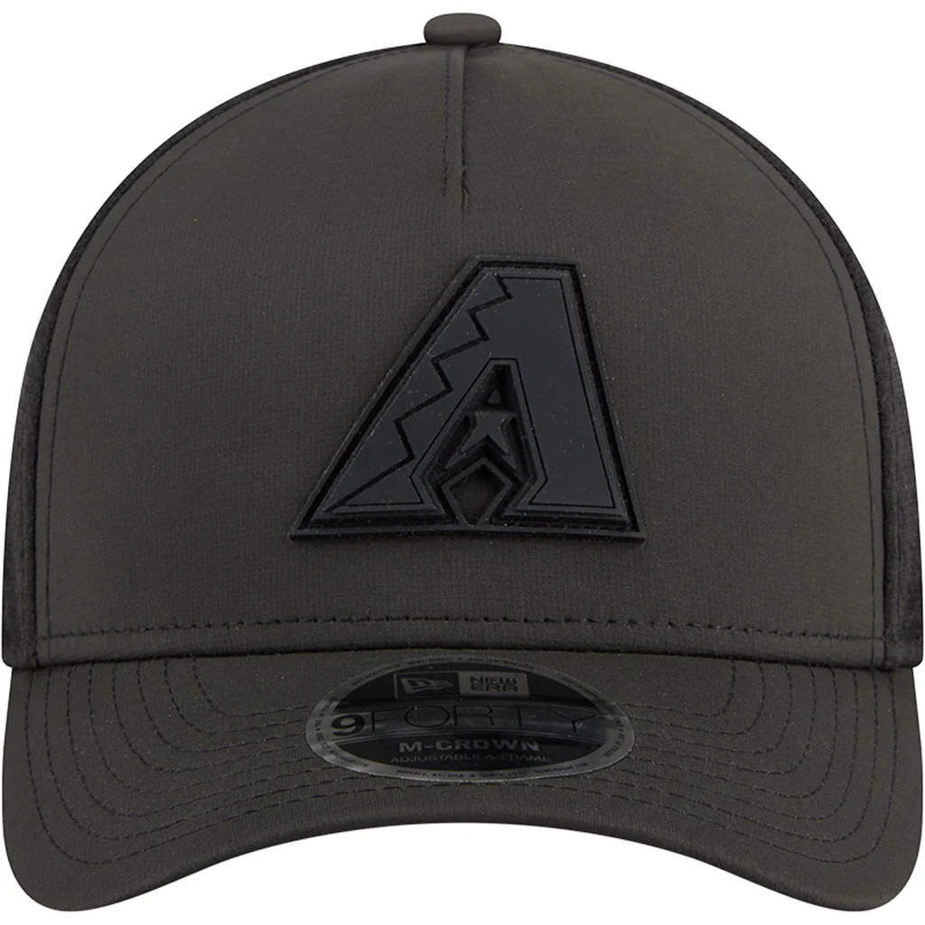 MLB Arizona Diamondbacks New Era Arched 9FORTY M-Crown Snapback Hat - Black - Image 3