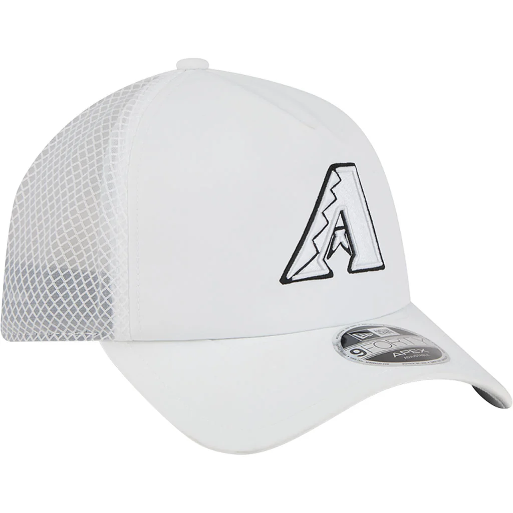 MLB Arizona Diamondbacks New Era Batting Practice Apex 9FORTY Snapback Hat - White - Image 2