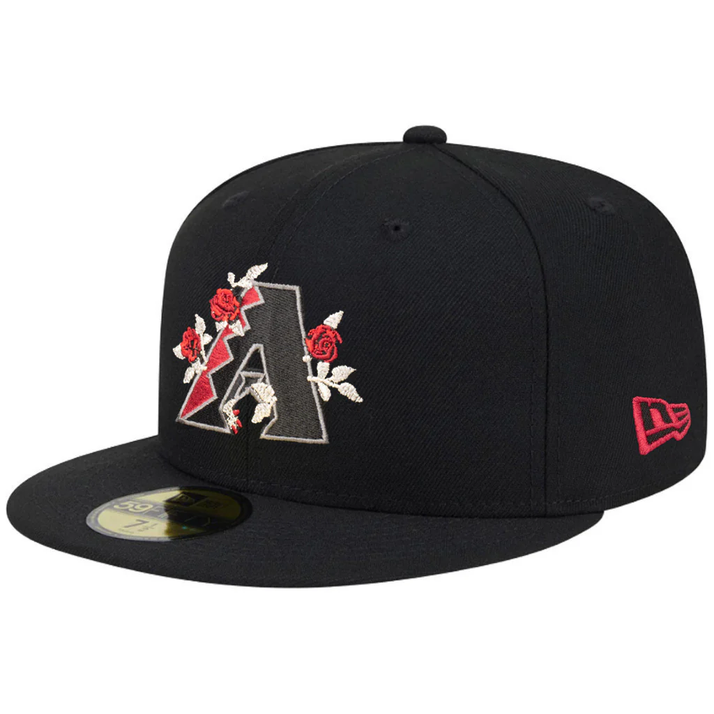 MLB Arizona Diamondbacks New Era Black Roses 59FIFTY Fitted Hat - Black