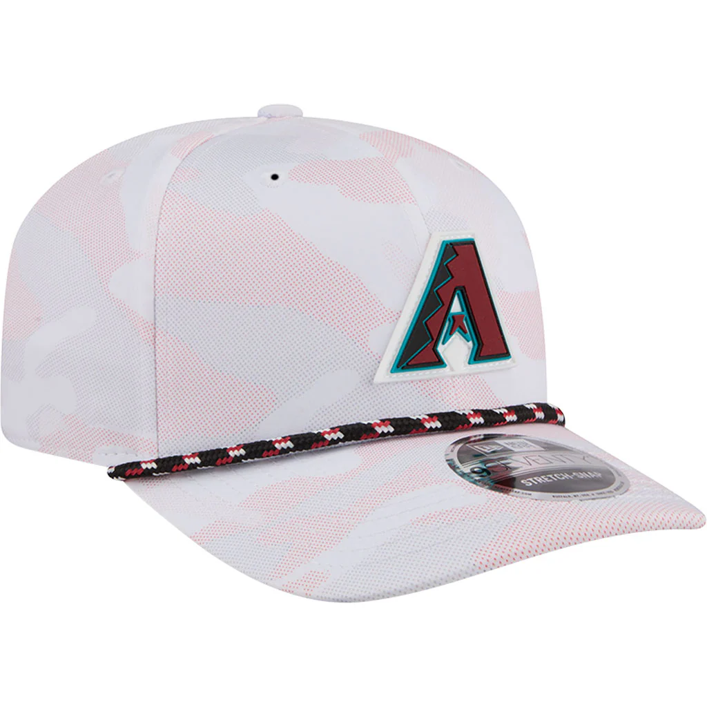 MLB Arizona Diamondbacks New Era Camo Rope 9SEVENTY Stretch Snap Hat - Image 2