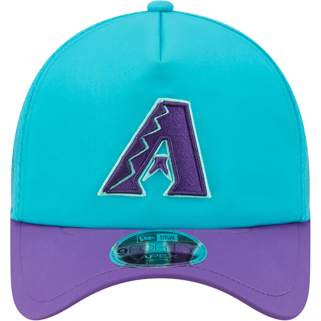 MLB Arizona Diamondbacks New Era City Connect Two-Tone Batting Practice Apex 9FORTY Snapback Hat - Teal - Image 3