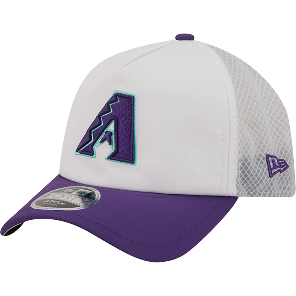 MLB Arizona Diamondbacks New Era City Connect Two-Tone Batting Practice Apex 9FORTY Snapback Hat - White