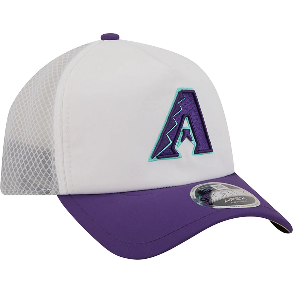 MLB Arizona Diamondbacks New Era City Connect Two-Tone Batting Practice Apex 9FORTY Snapback Hat - White - Image 2