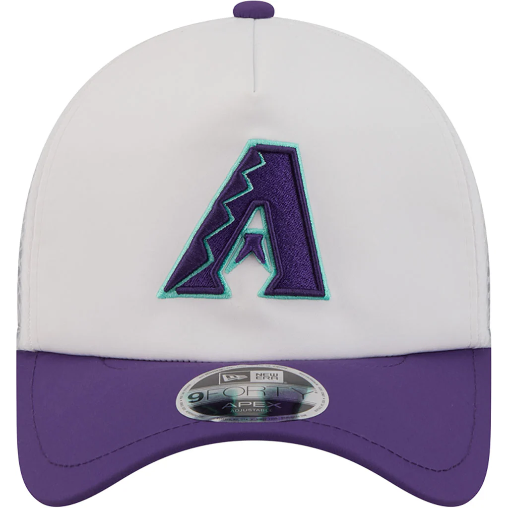MLB Arizona Diamondbacks New Era City Connect Two-Tone Batting Practice Apex 9FORTY Snapback Hat - White - Image 3