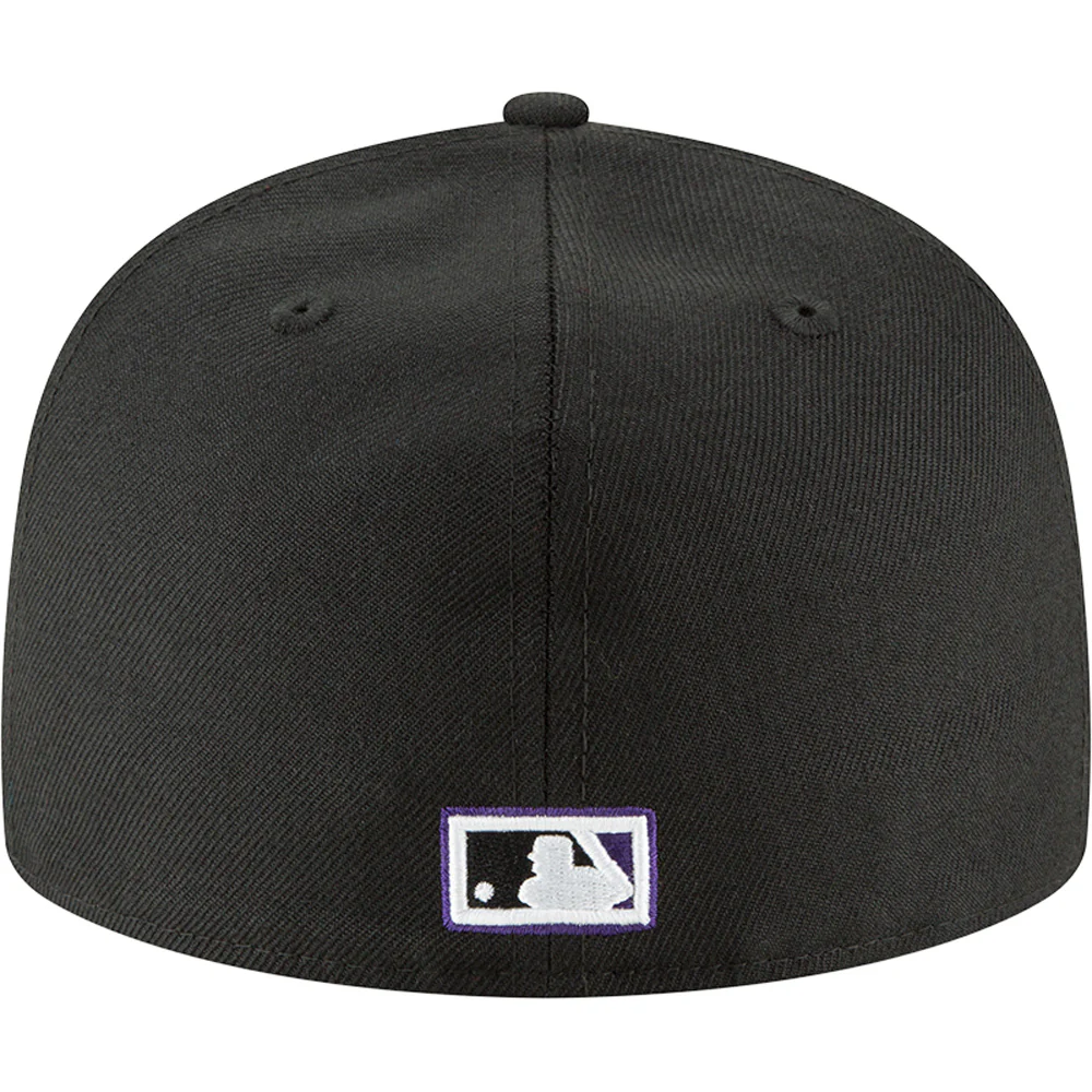MLB Arizona Diamondbacks New Era Cooperstown 59FIFTY Fitted Hat - Black - Image 4