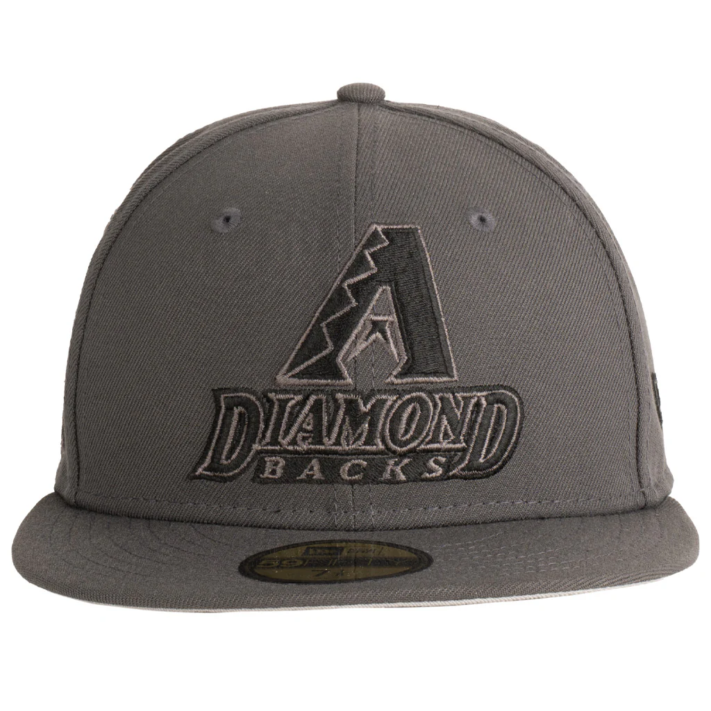 MLB Arizona Diamondbacks New Era Cooperstown Tonal Graphite 59FIFTY Fitted Hat - Graphite - Image 2