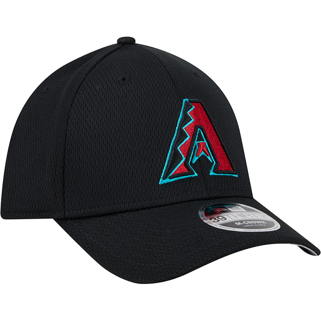 MLB Arizona Diamondbacks New Era Dashed 39THIRTY Flex Fit Hat - Black - Image 2