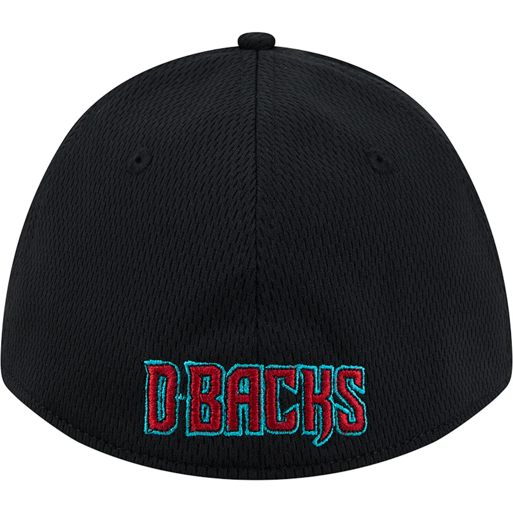 MLB Arizona Diamondbacks New Era Dashed 39THIRTY Flex Fit Hat - Black - Image 3