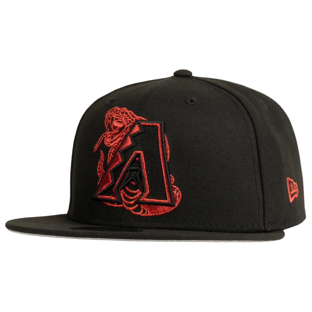 MLB Arizona Diamondbacks New Era Double Vision Blackbird 59FIFTY Fitted Hat - Black - Image 2