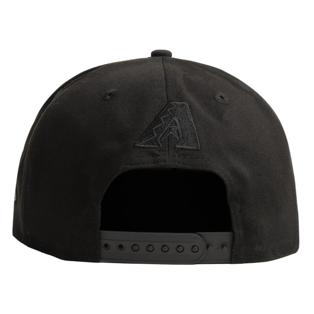 MLB Arizona Diamondbacks New Era Flames 9FIFTY Snapback Hat - Black - Image 2