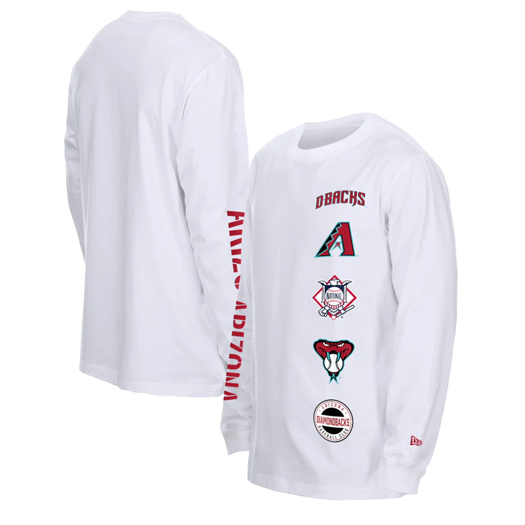 MLB Arizona Diamondbacks New Era H1 Logo Long Sleeve T-Shirt - White