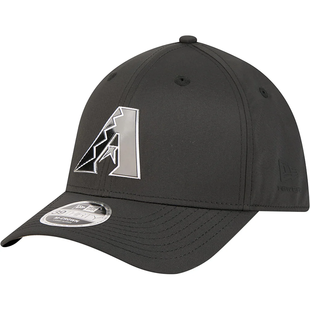 MLB Arizona Diamondbacks New Era Metallic 39THIRTY M-Crown Flex Fit Hat - Black