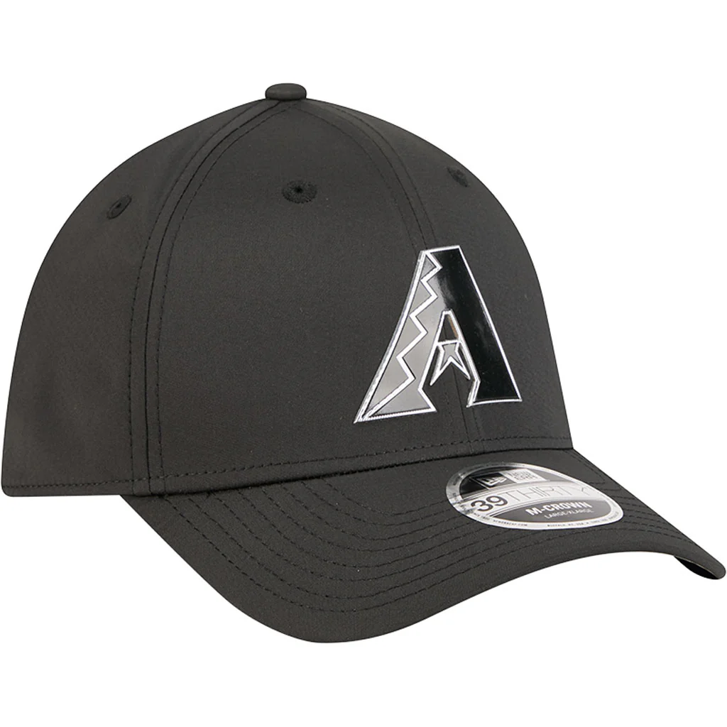 MLB Arizona Diamondbacks New Era Metallic 39THIRTY M-Crown Flex Fit Hat - Black - Image 2