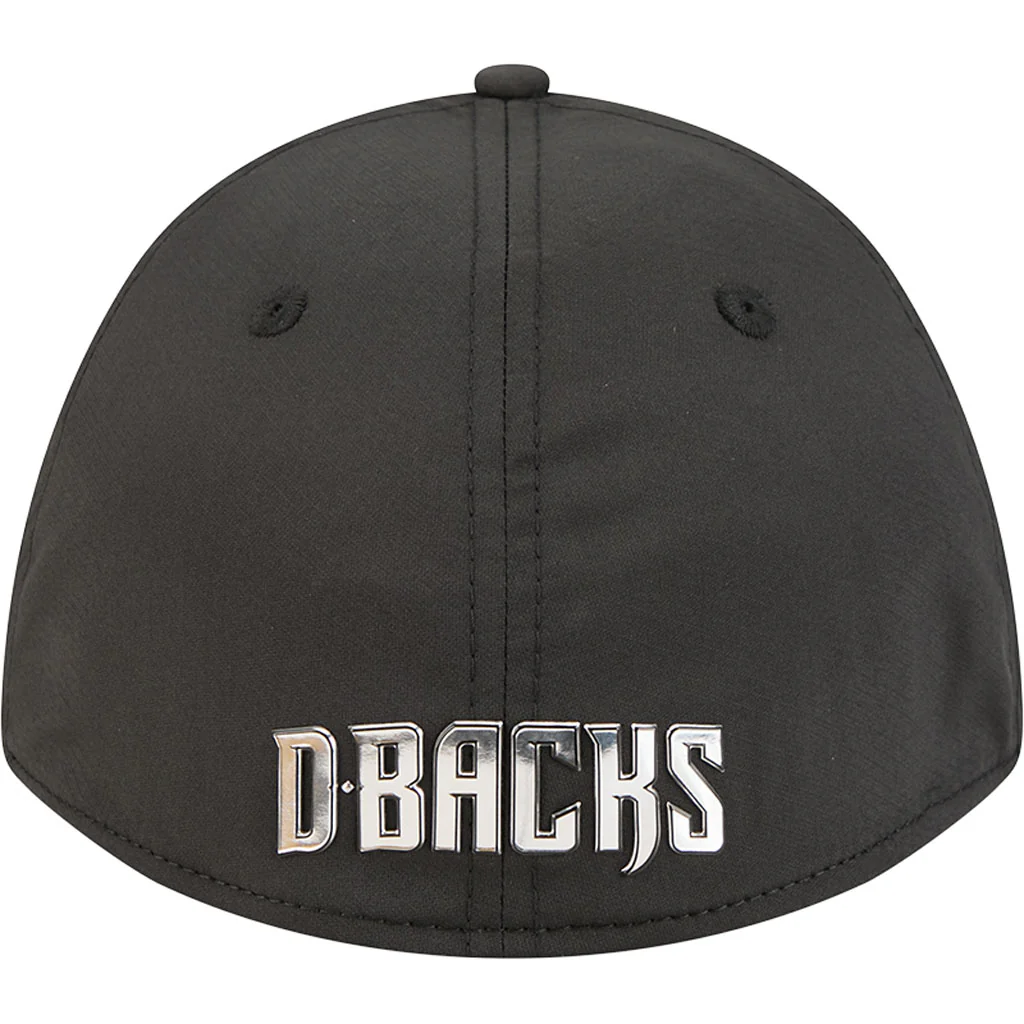 MLB Arizona Diamondbacks New Era Metallic 39THIRTY M-Crown Flex Fit Hat - Black - Image 6