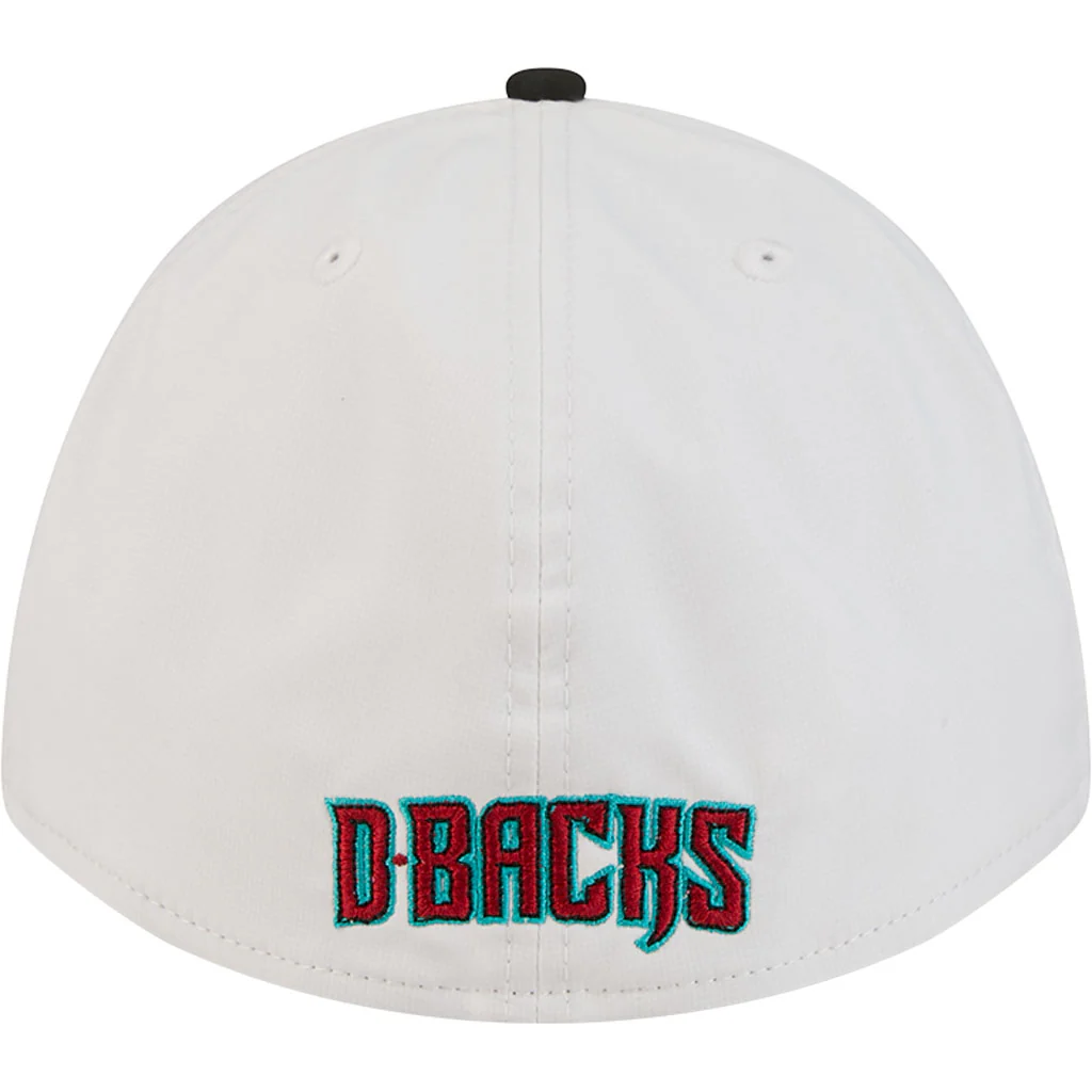 MLB Arizona Diamondbacks New Era Patch 39THIRTY M-Crown Flex Fit Hat - White - Image 6