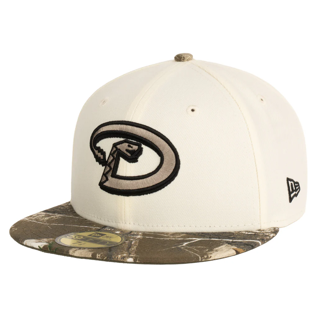MLB Arizona Diamondbacks New Era Real Tree Two-Tone 59FIFTY Fitted Hat- Cream - Image 2