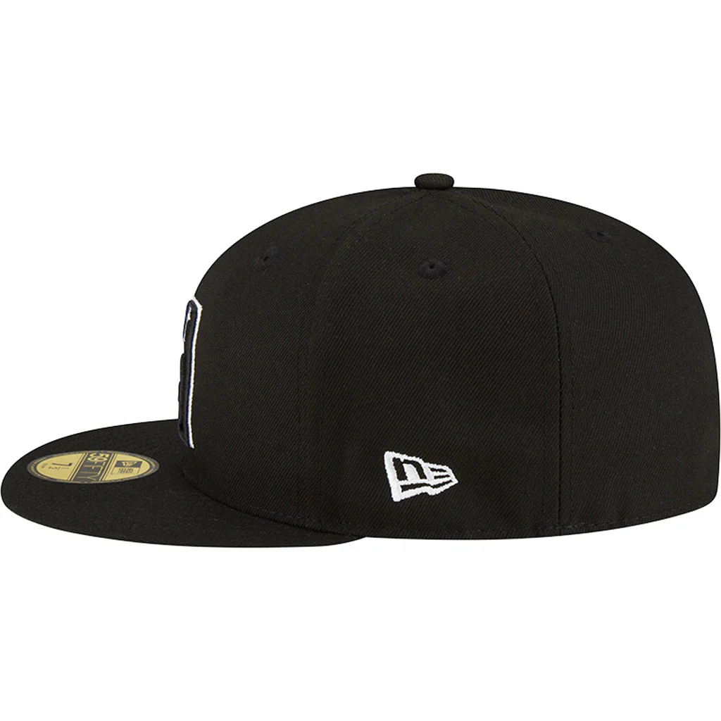 MLB Arizona Diamondbacks New Era Side Patch Black & White 59FIFTY Fitted Hat - Black - Image 7