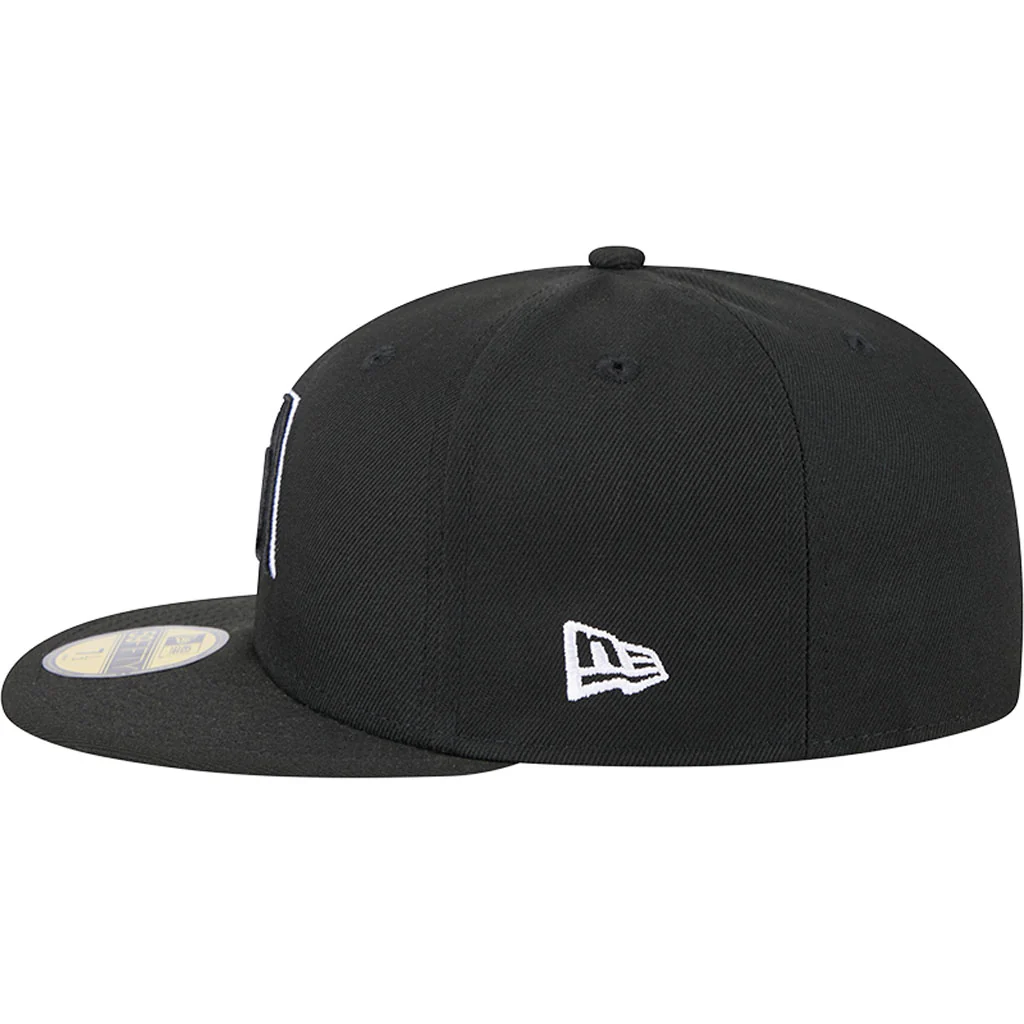MLB Arizona Diamondbacks New Era Side Patch Black & White 59FIFTY Fitted Hat - Black - Image 8