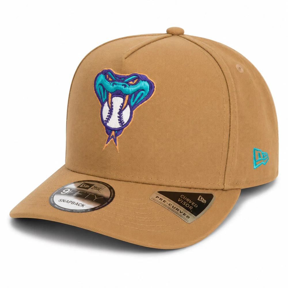 MLB Arizona Diamondbacks New Era Snakehead Khaki 9FIFTY A-Frame Snapback Hat - Khaki
