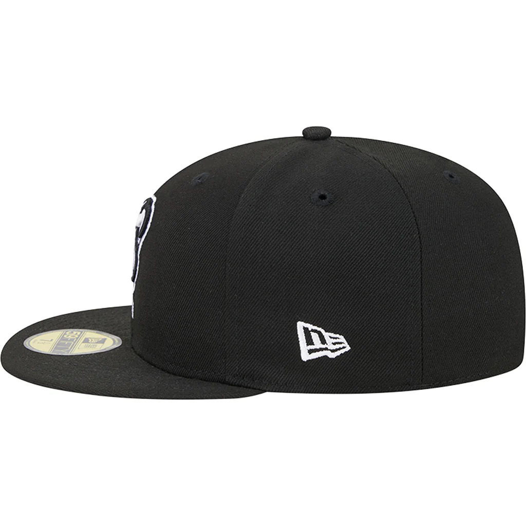 MLB Arizona Diamondbacks New Era Snakehead Side Patch Black & White 59FIFTY Fitted Hat - Black - Image 4
