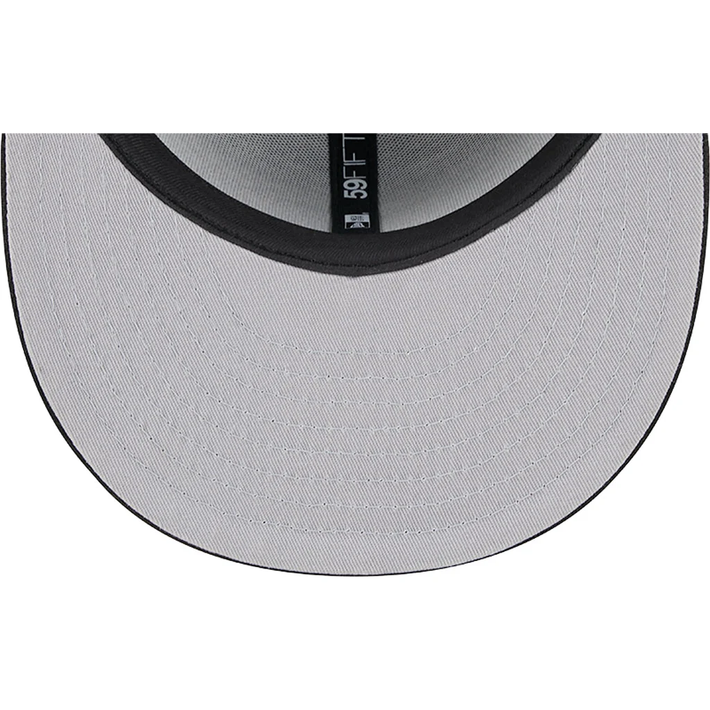 MLB Arizona Diamondbacks New Era Snakehead Side Patch Black & White 59FIFTY Fitted Hat - Black - Image 7