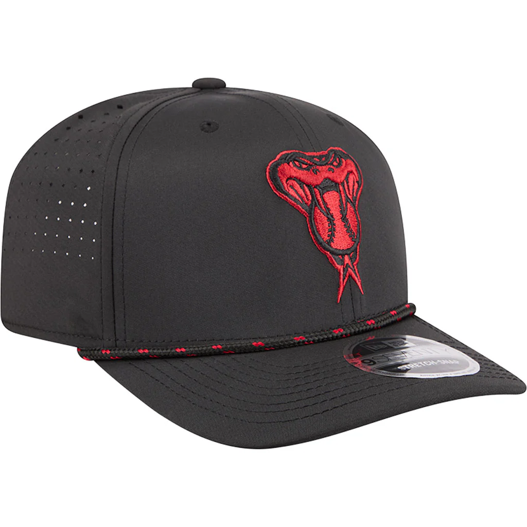 MLB Arizona Diamondbacks New Era Sport 9SEVENTY Stretch Snap Hat - Black - Image 2