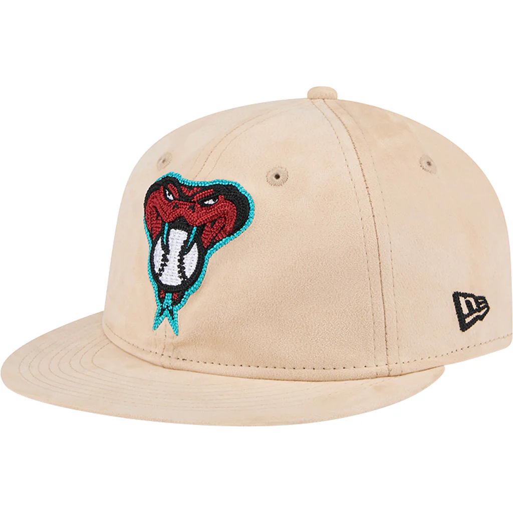 MLB Arizona Diamondbacks New Era Suede Retro Crown 9FIFTY Snapback Hat - Tan