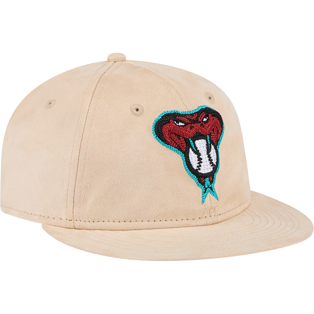 MLB Arizona Diamondbacks New Era Suede Retro Crown 9FIFTY Snapback Hat - Tan - Image 2