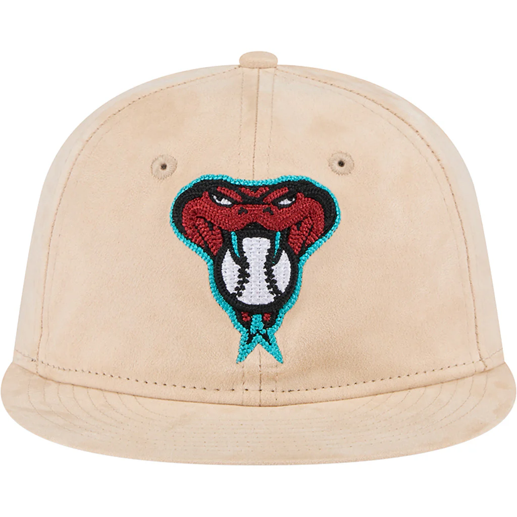 MLB Arizona Diamondbacks New Era Suede Retro Crown 9FIFTY Snapback Hat - Tan - Image 3