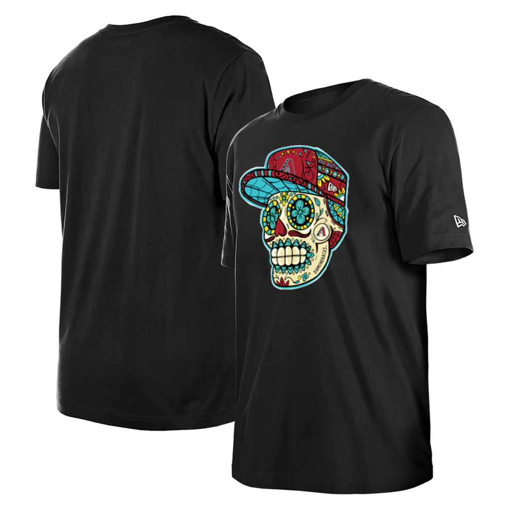 MLB Arizona Diamondbacks New Era Sugar Skull T-Shirt - Black