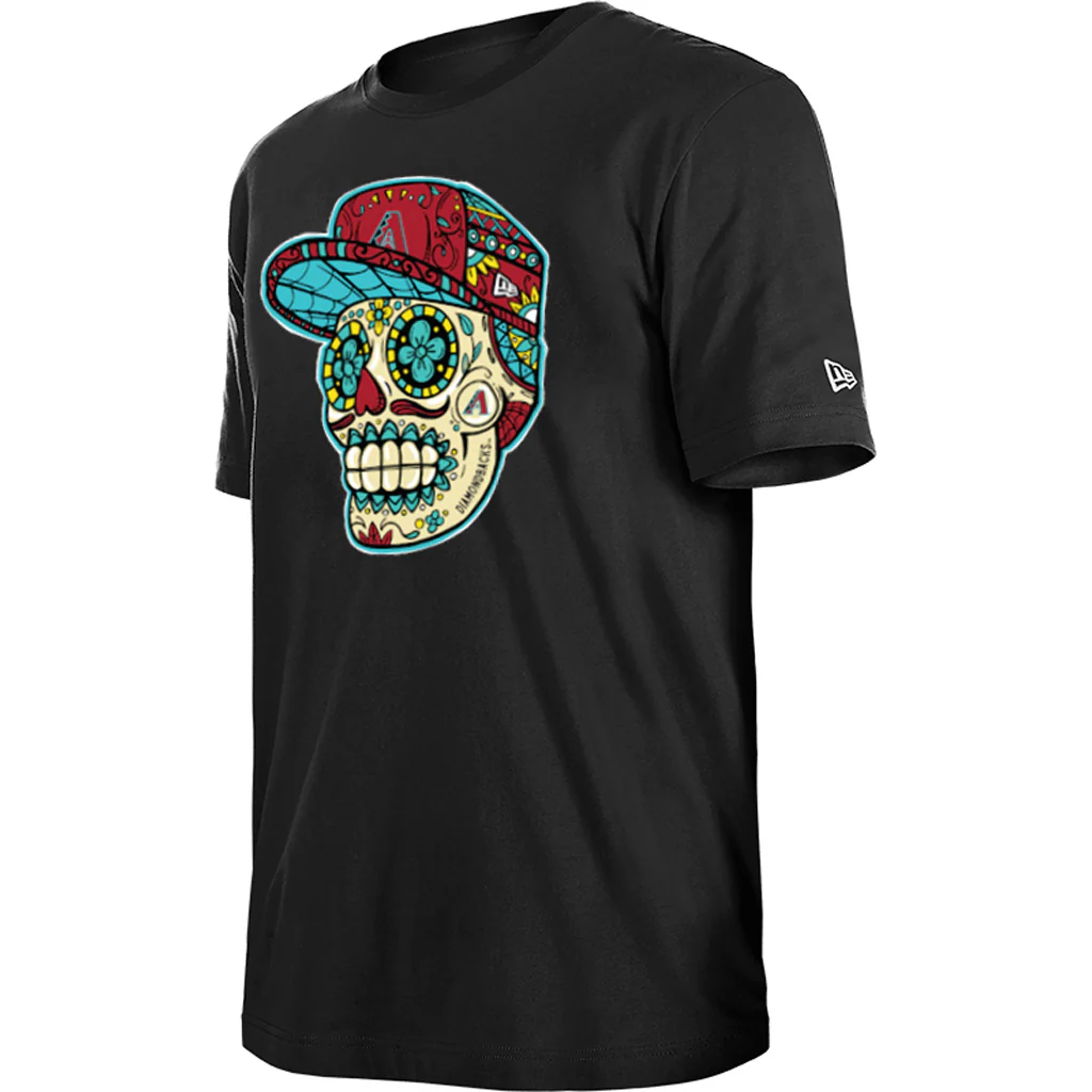 MLB Arizona Diamondbacks New Era Sugar Skull T-Shirt - Black - Image 2