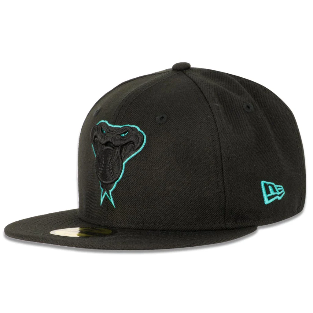 MLB Arizona Diamondbacks New Era Teal Eyes 59FIFTY - Black Hat