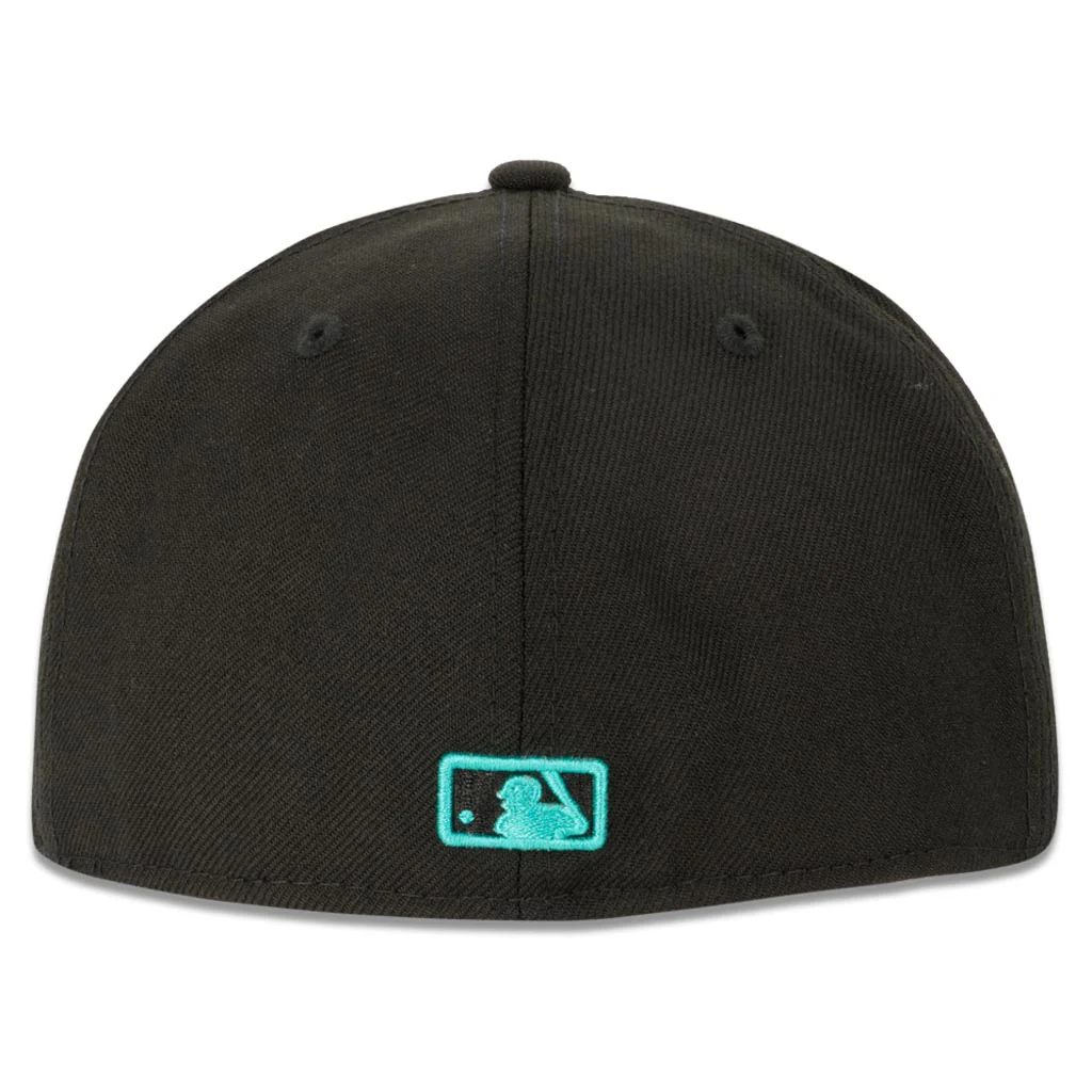 MLB Arizona Diamondbacks New Era Teal Eyes 59FIFTY - Black Hat - Image 2