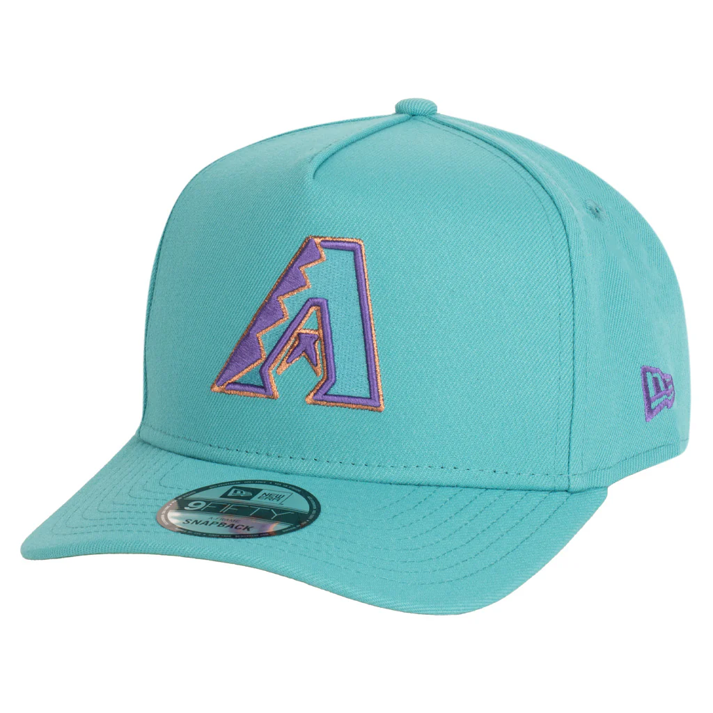 MLB Arizona Diamondbacks New Era Team Undervisor 9FIFTY A-Frame Snapback Hat - Teal - Image 2