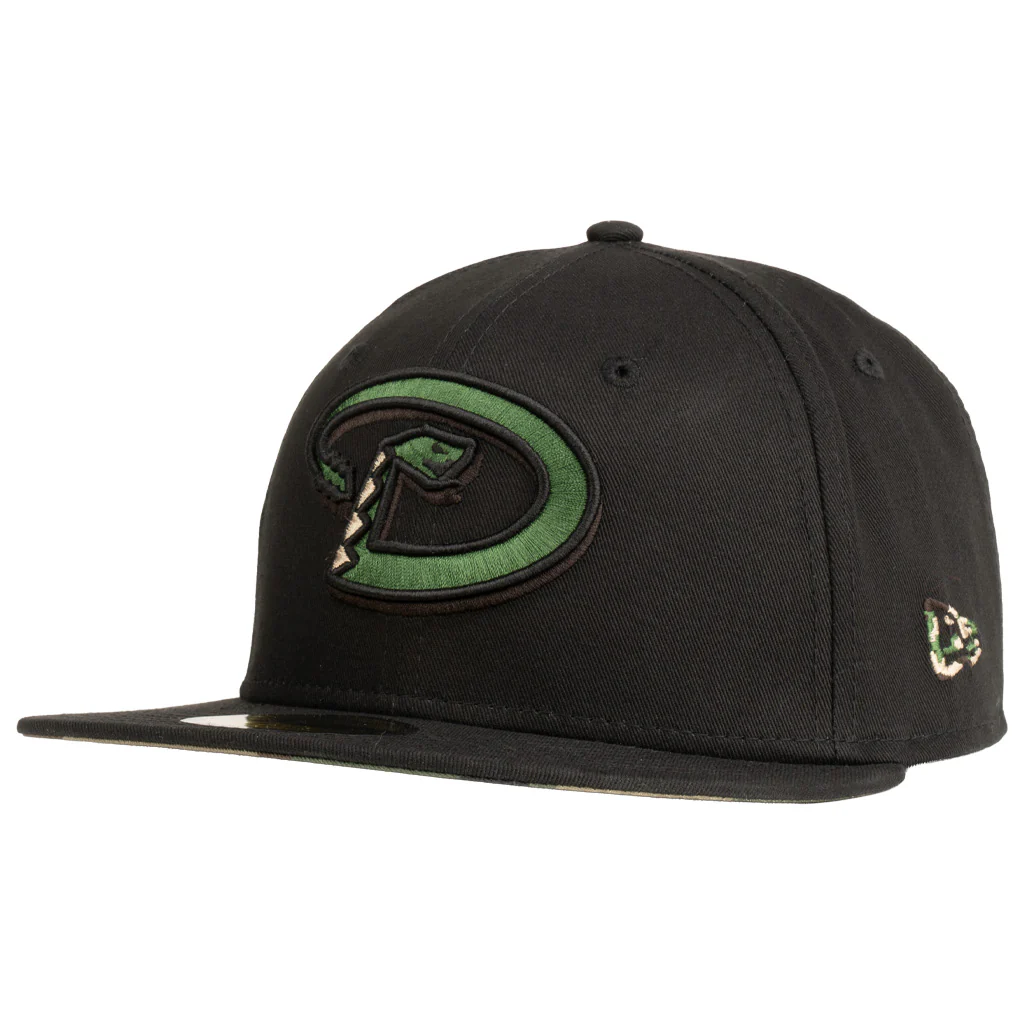 MLB Arizona Diamondbacks New Era Throwback Commando 59FIFTY Fitted Hat - Black - Image 2