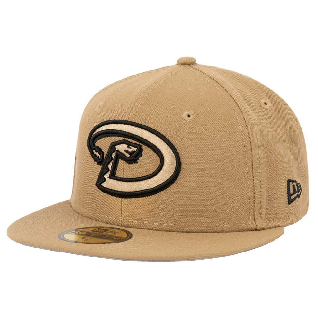 MLB Arizona Diamondbacks New Era Throwback Mocha 59FIFTY Fitted Hat - Khaki