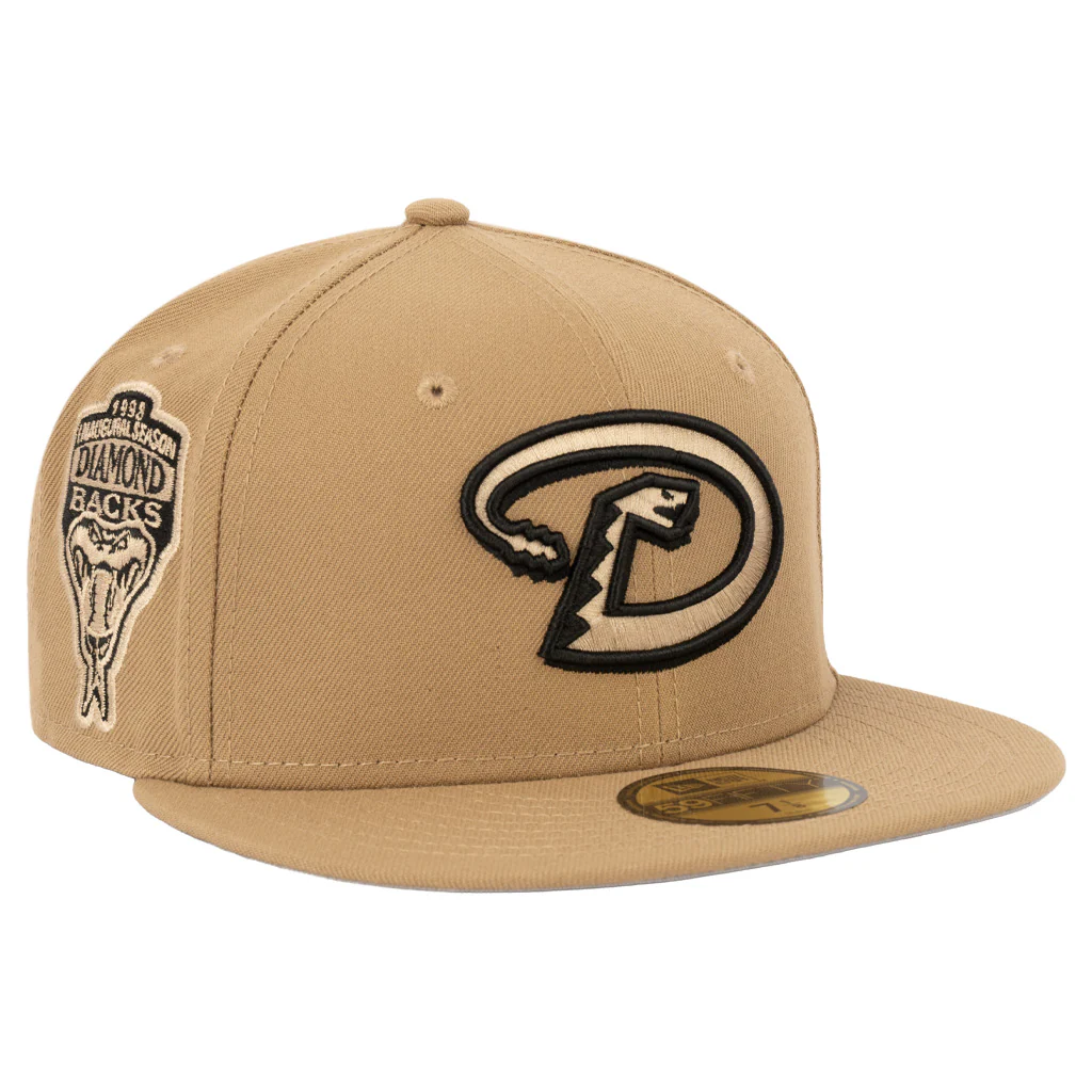 MLB Arizona Diamondbacks New Era Throwback Mocha 59FIFTY Fitted Hat - Khaki - Image 2