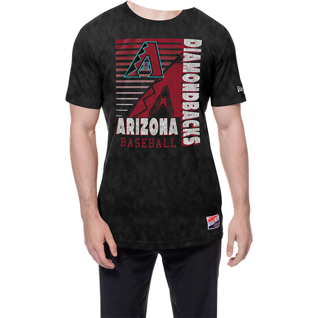 MLB Arizona Diamondbacks New Era Throwback Wash T-Shirt - Black
