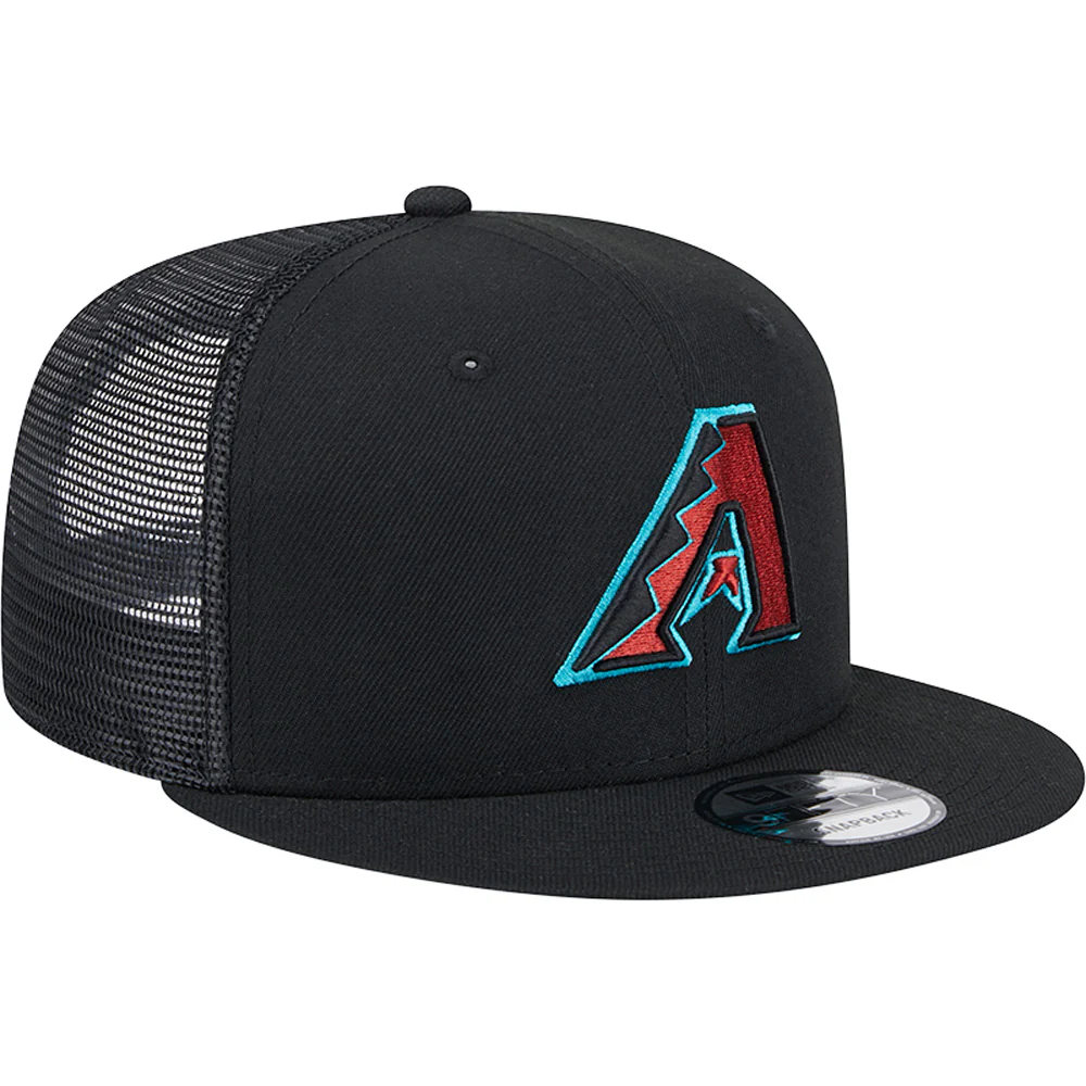 MLB Arizona Diamondbacks New Era 9FIFTY Snapback Trucker Hat - Black - Image 2