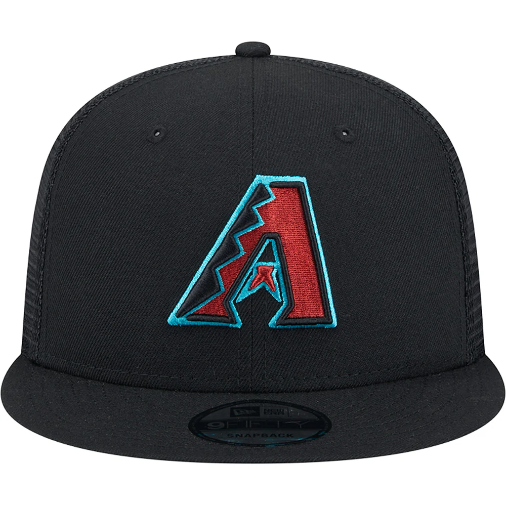 MLB Arizona Diamondbacks New Era 9FIFTY Snapback Trucker Hat - Black - Image 3