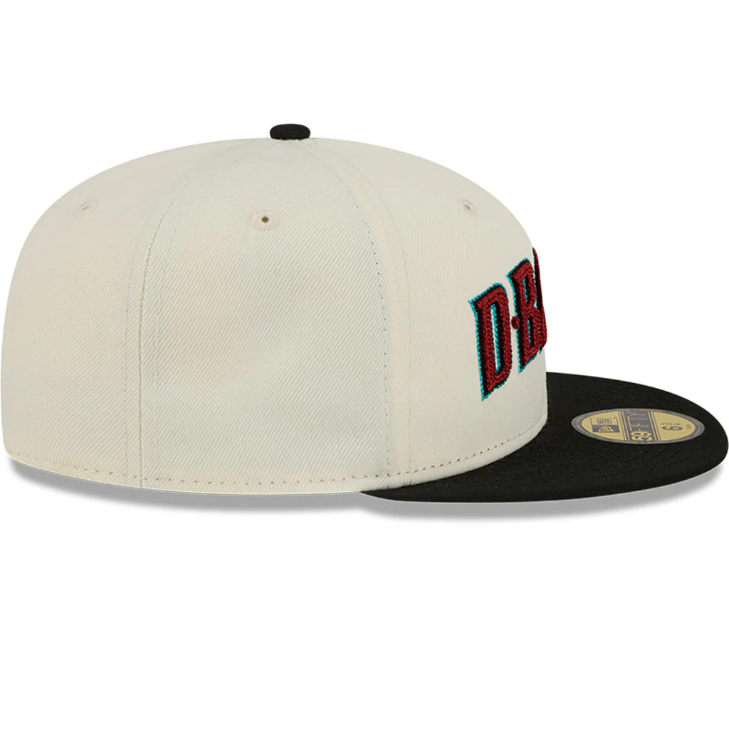 MLB Arizona Diamondbacks New Era Two-Tone Stitch 59FIFTY Fitted Hat - Cream - Image 5