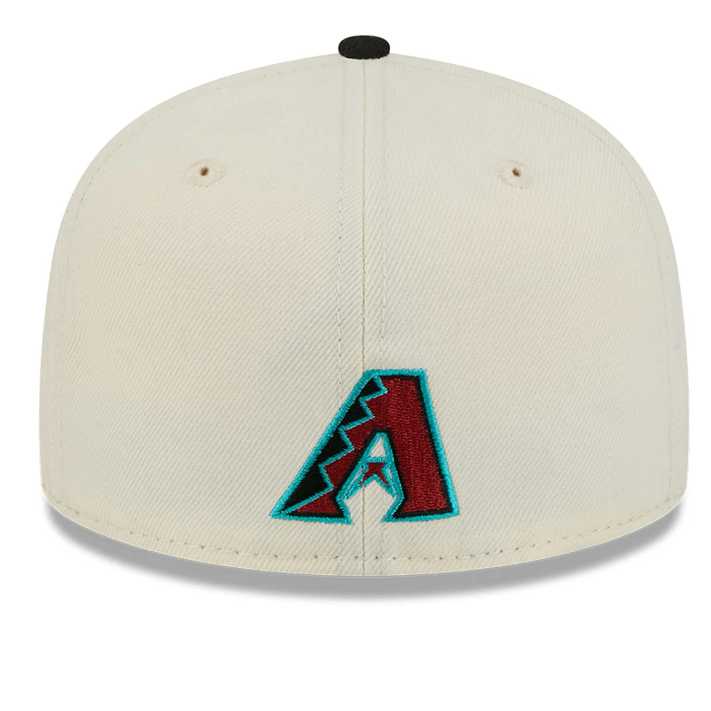 MLB Arizona Diamondbacks New Era Two-Tone Stitch 59FIFTY Fitted Hat - Cream - Image 6