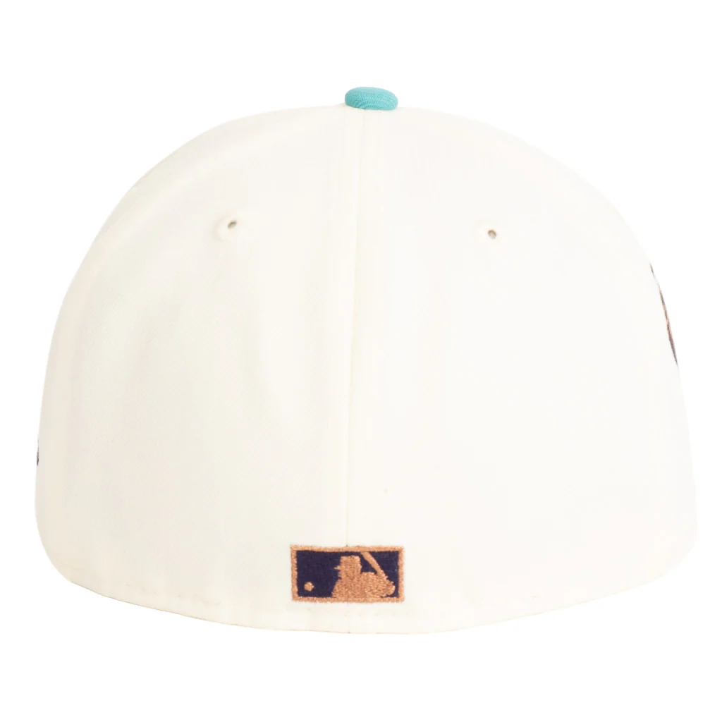 MLB Arizona Diamondbacks New Era Two-Tone Team Under Visor 59FIFTY Fitted Hat - Cream - Image 3