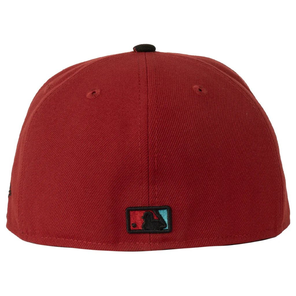MLB Arizona Diamondbacks New Era Two-Tone Wordmark 59FIFTY Fitted Hat - Red - Image 2