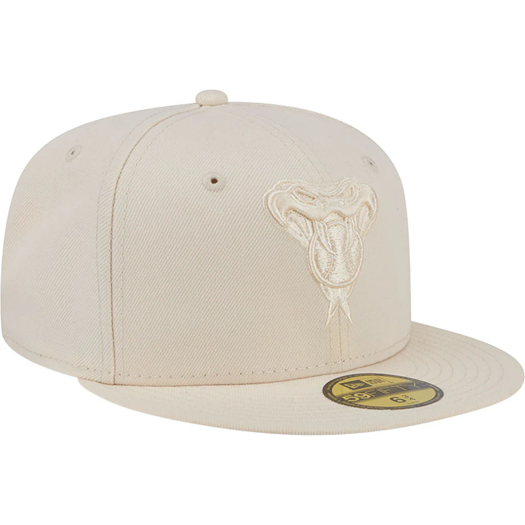 MLB Arizona Diamondbacks New Era Vanilla 59FIFTY Fitted Hat - Cream - Image 2
