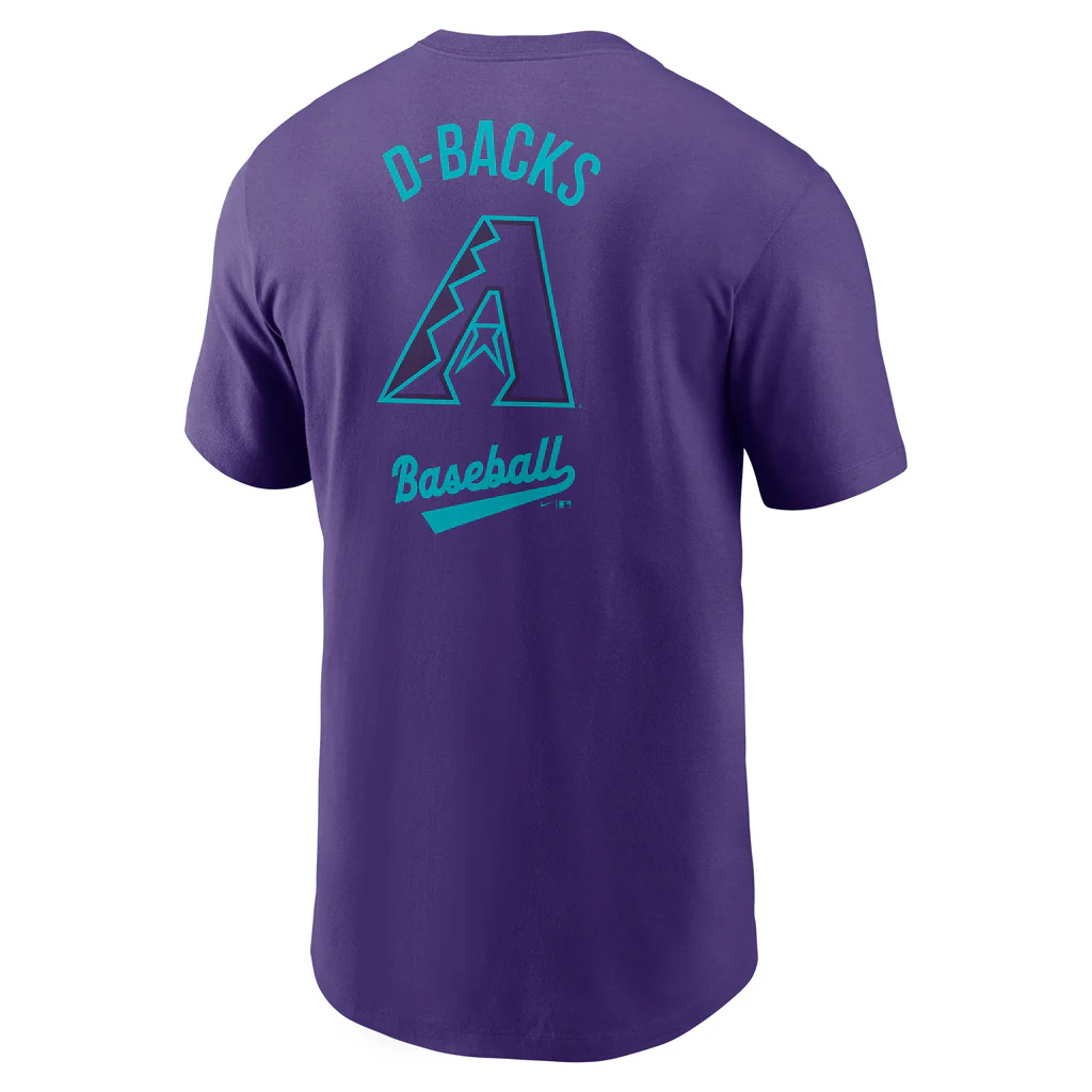 MLB Arizona Diamondbacks Nike 2025 City Connect 2-Hit Cotton T-Shirt - Purple - Image 3