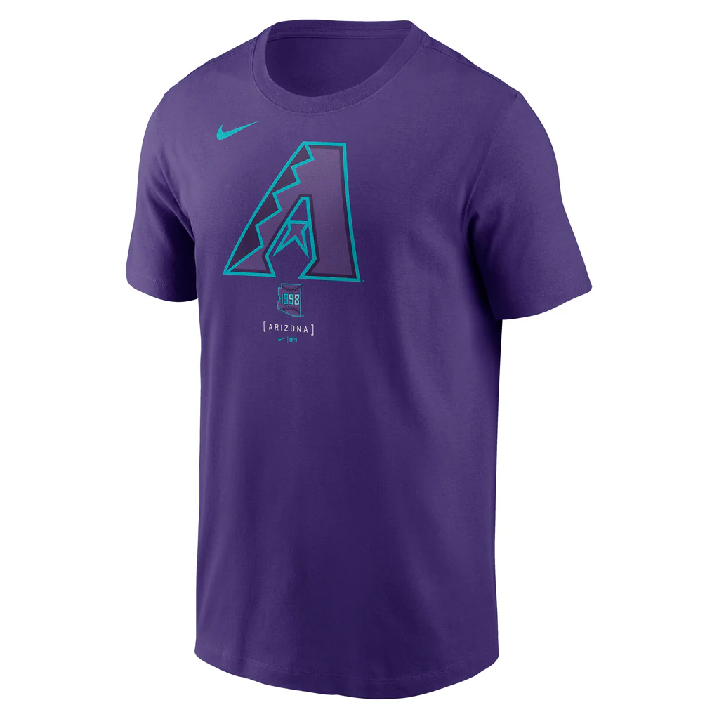 MLB Arizona Diamondbacks Nike 2025 City Connect Logo Cotton T-Shirt - Purple - Image 2