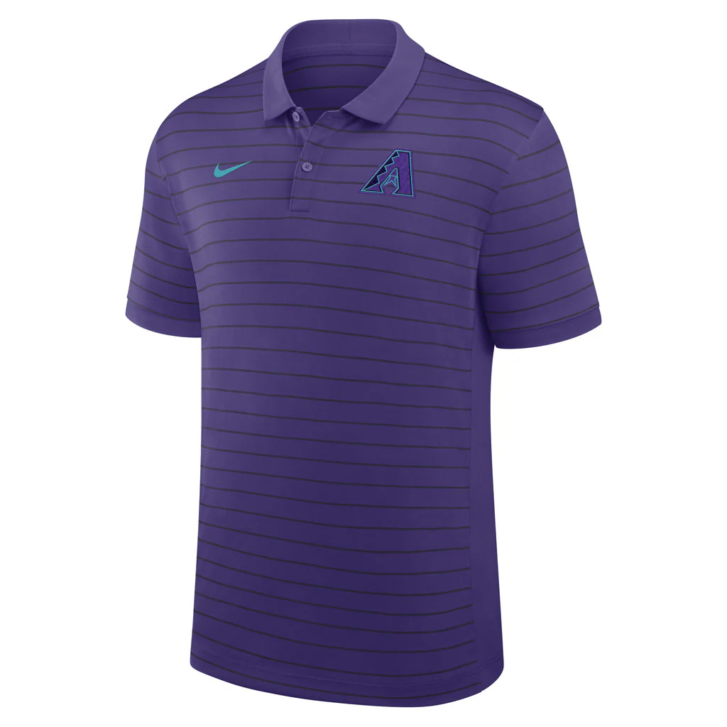 MLB Arizona Diamondbacks Nike 2026 Authentic Collection City Connect Striped Victory Polo - Purple - Image 2